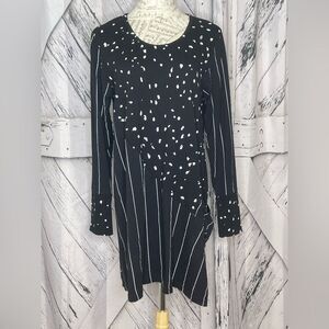 Snapdragon & Twig black & white Lagenlook dress Small